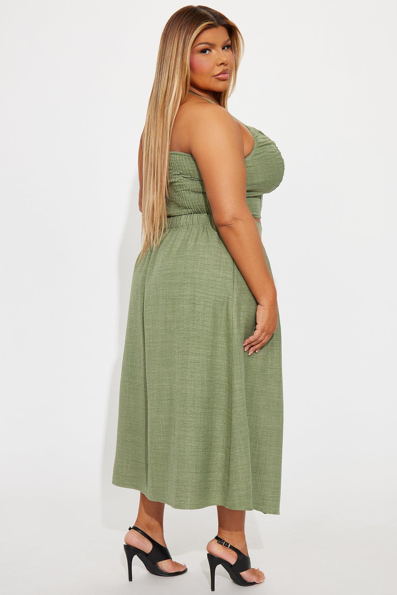 Marina Skirt Set - Olive Product Image