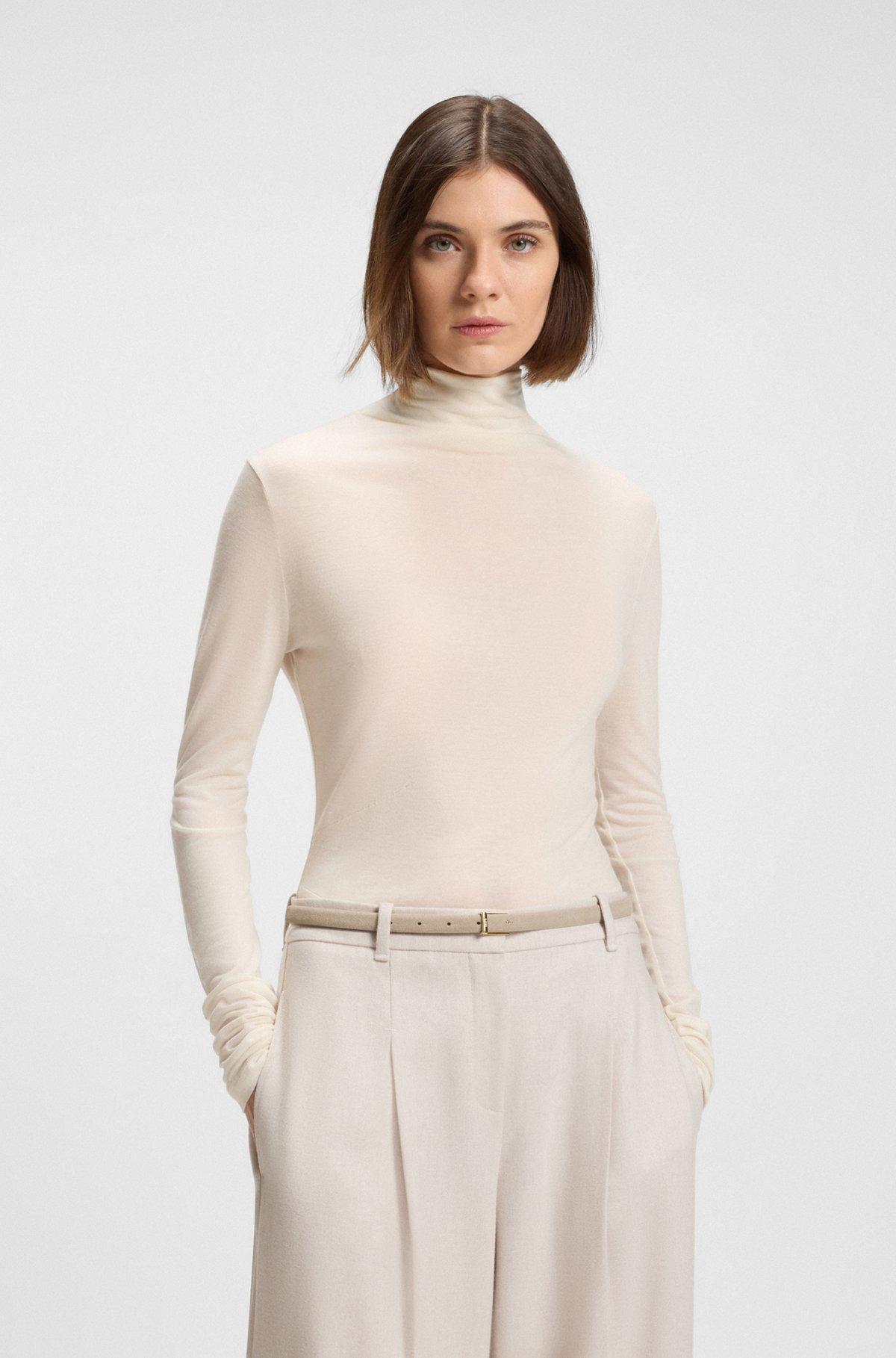 High-neck top in soft jersey Product Image