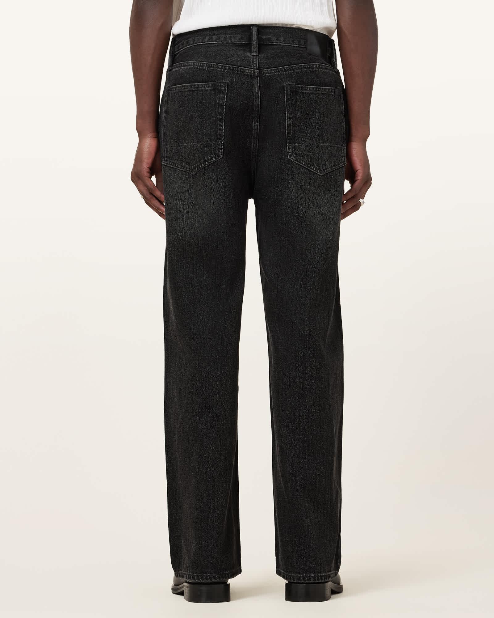 Lenny Loose Fit Wide Leg Denim Jeans Washed Black | ALLSAINTS US Product Image