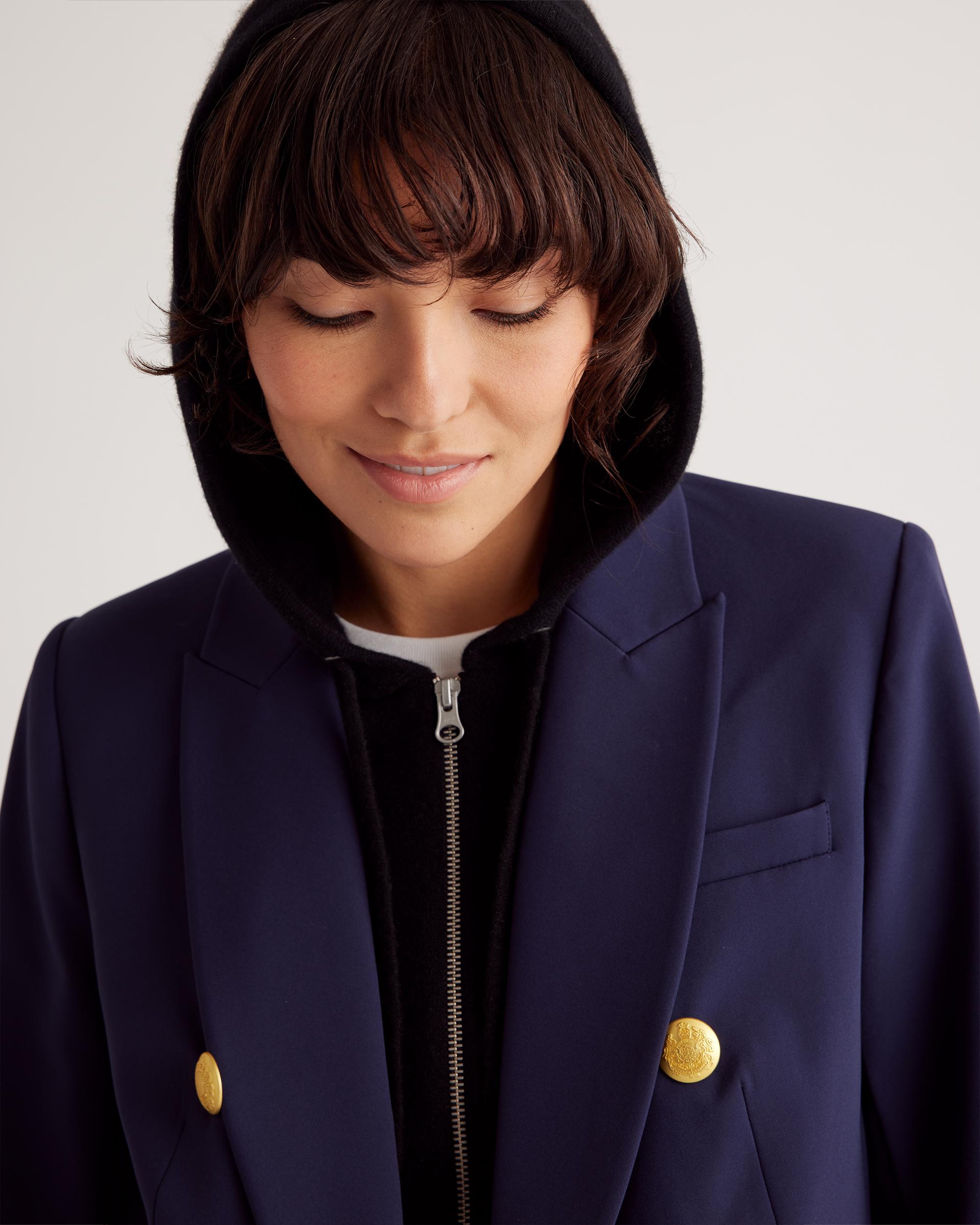 Quince | Women's 100% Mongolian Cashmere Hoodie Blazer Insert Size L/XL Product Image