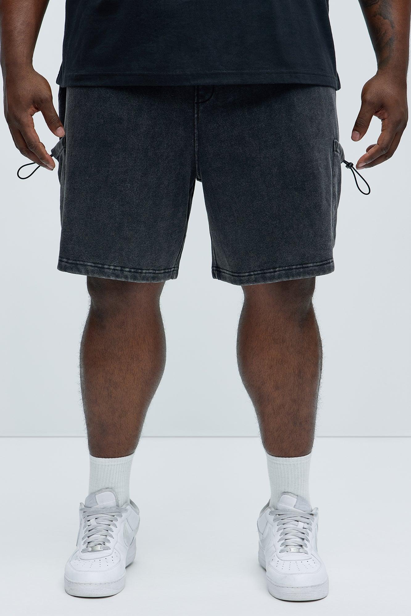 Tyson Faded Cargo Relaxed Shorts - Black Wash Product Image