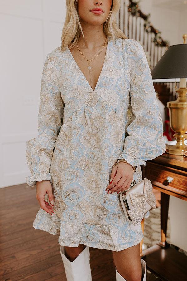 Blooming Beauty Jacquard Mini Dress Product Image