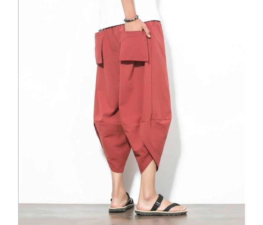 Plain Cropped Harem Pants Product Image