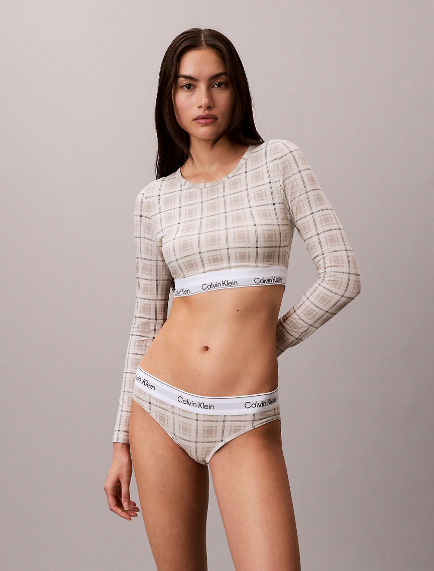 Icon Cotton Modal Lightly Lined Long Sleeve Tee Bralette Product Image