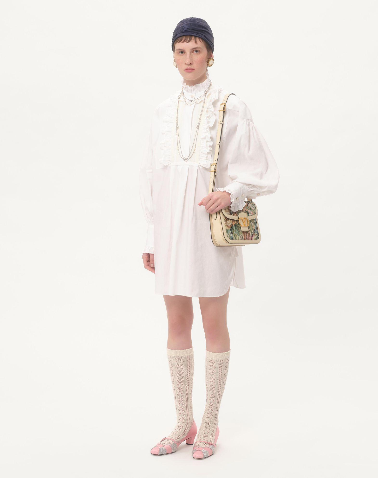 Short Dress In Cotton And Linen  Product Image