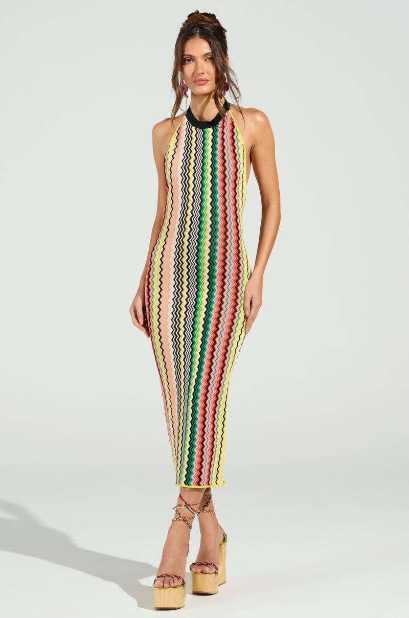 ON THE RUN PRINTED MIDI DRESS Product Image