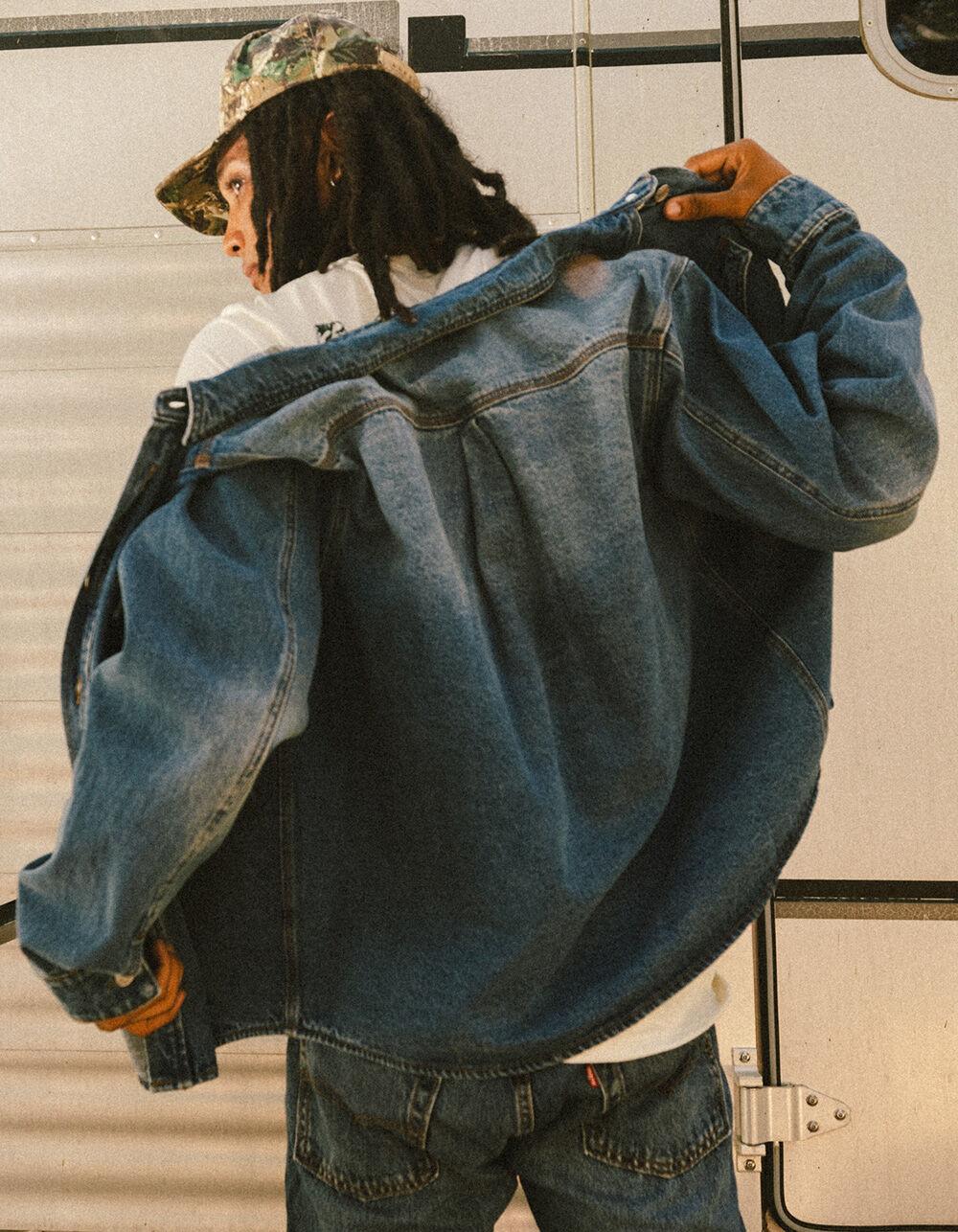 RSQ Mens Denim Overshirt - MEDIUM INDIGO Product Image