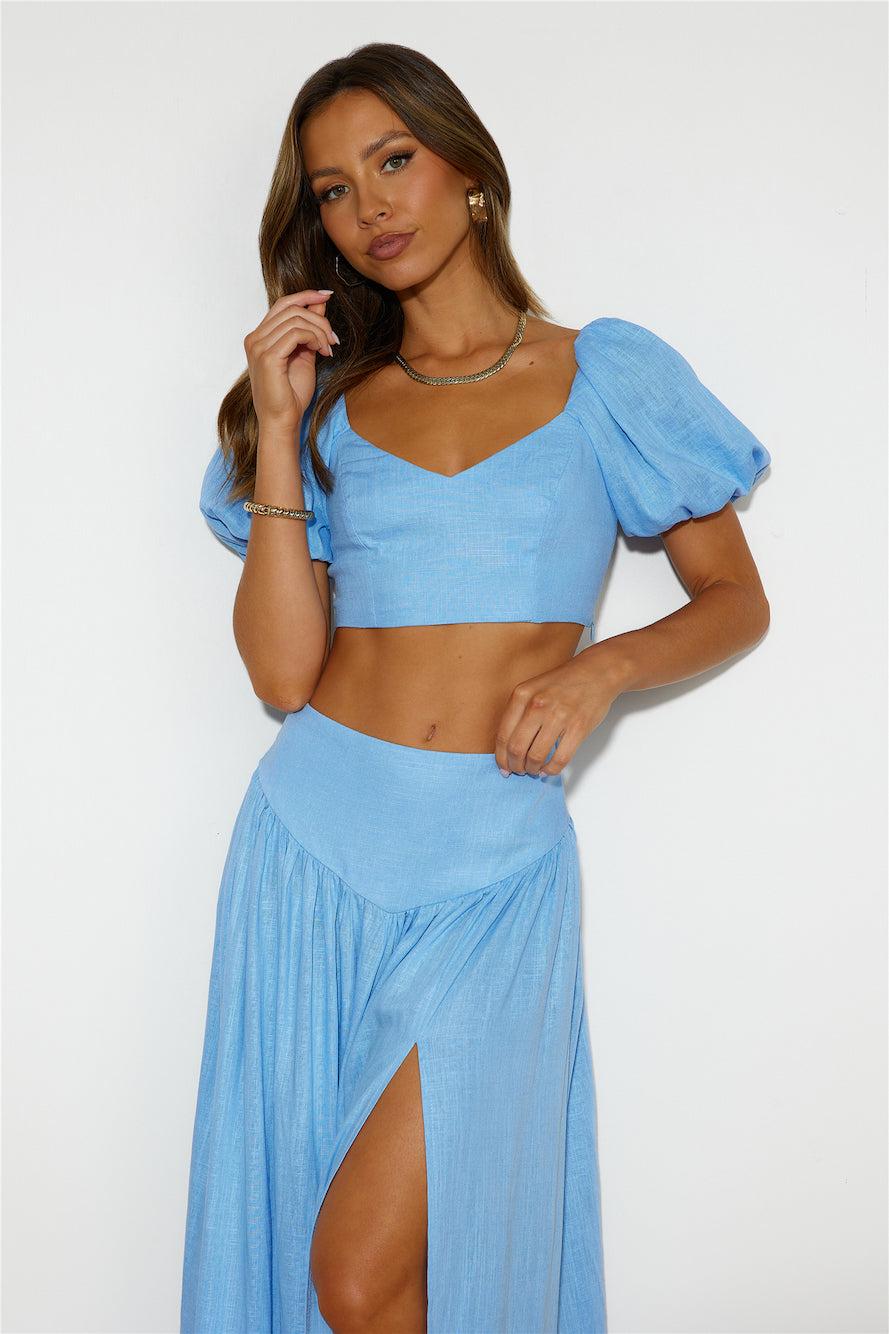 Her Vibe Maxi Skirt Blue Product Image