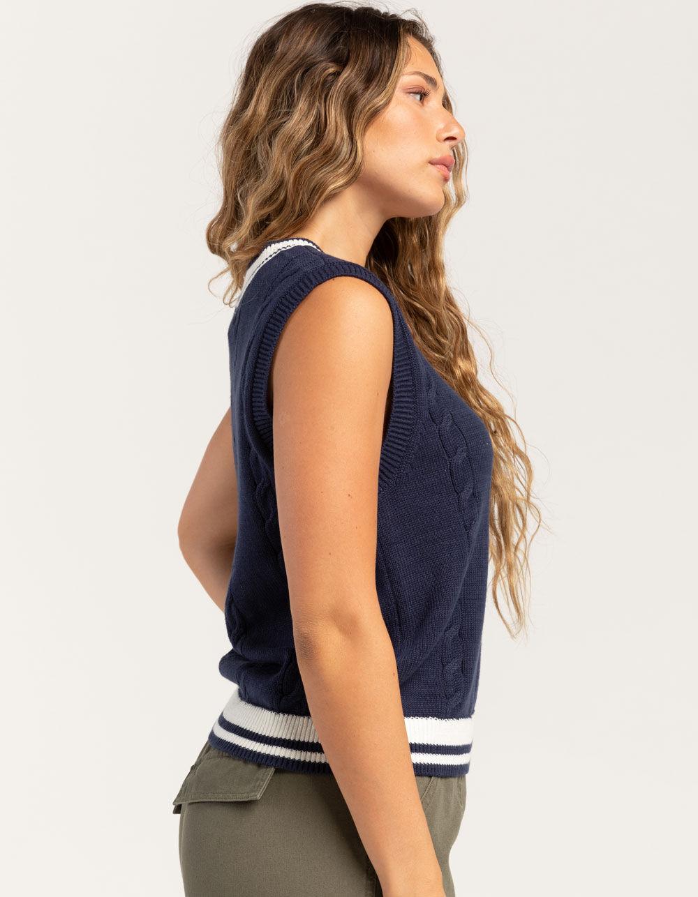 RSQ Womens Tipping Sweater Vest - NAVY COMBO Product Image