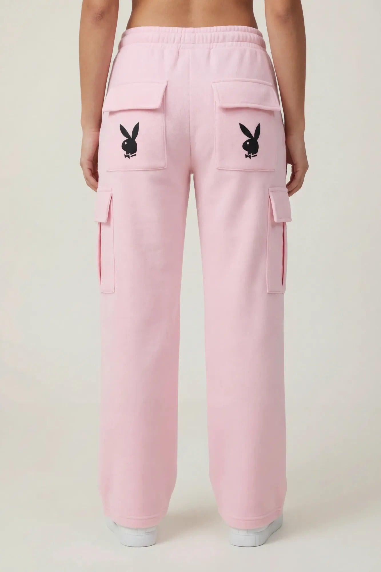 Playboy Fleece Wide Leg Cargo Sweatpant Female Product Image