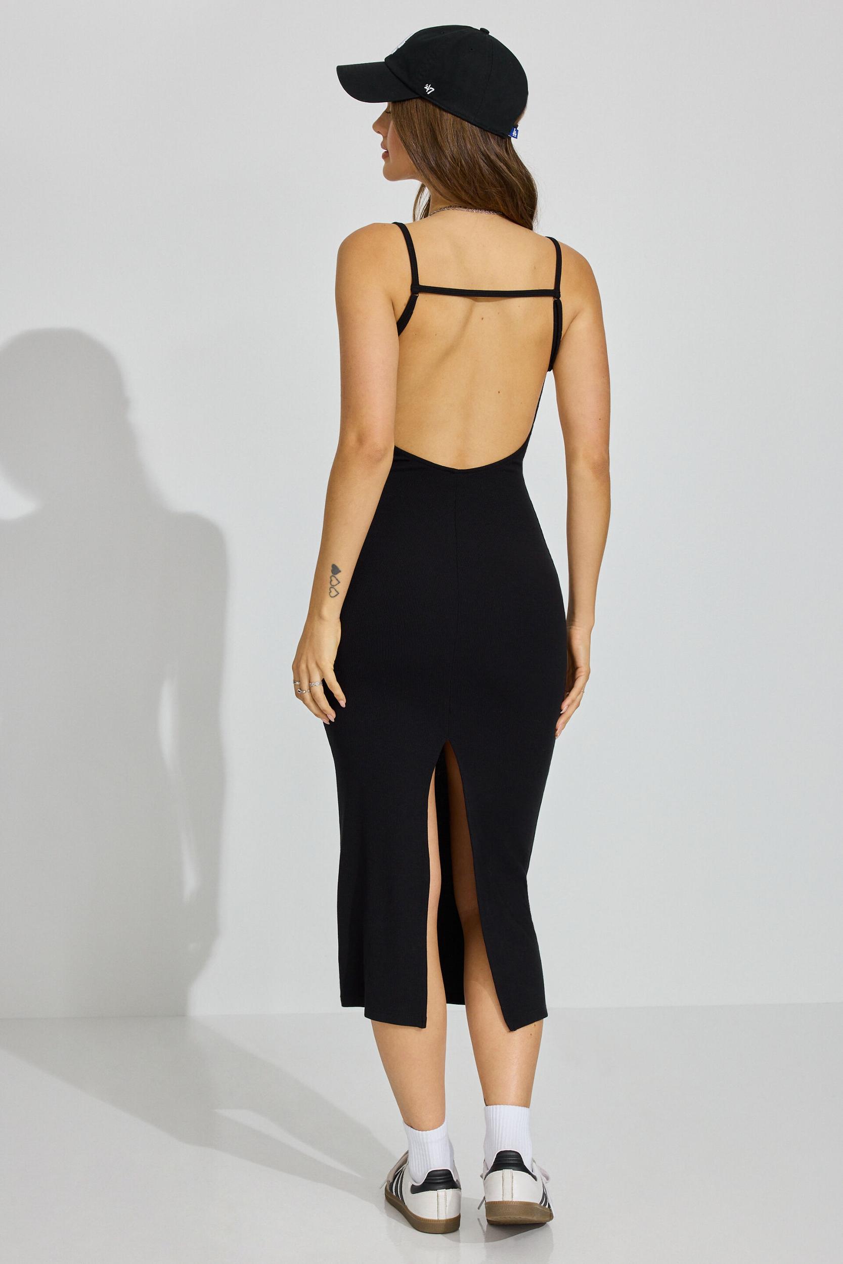 V Neck Open Back Maxi Dress Product Image