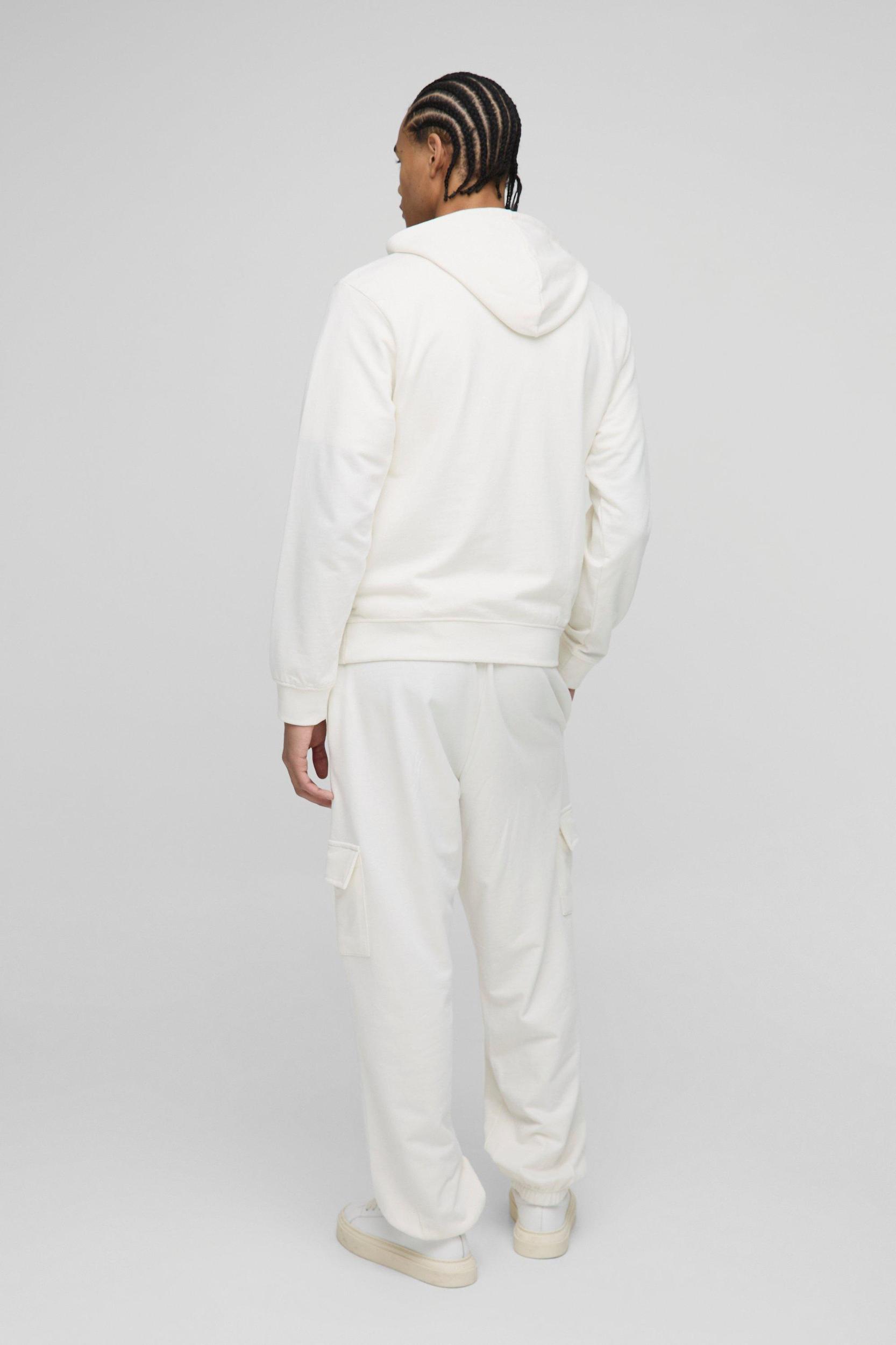 260GSM Loopback Basic Regular Fit Over The Head Hoodie | boohooMAN USA Product Image