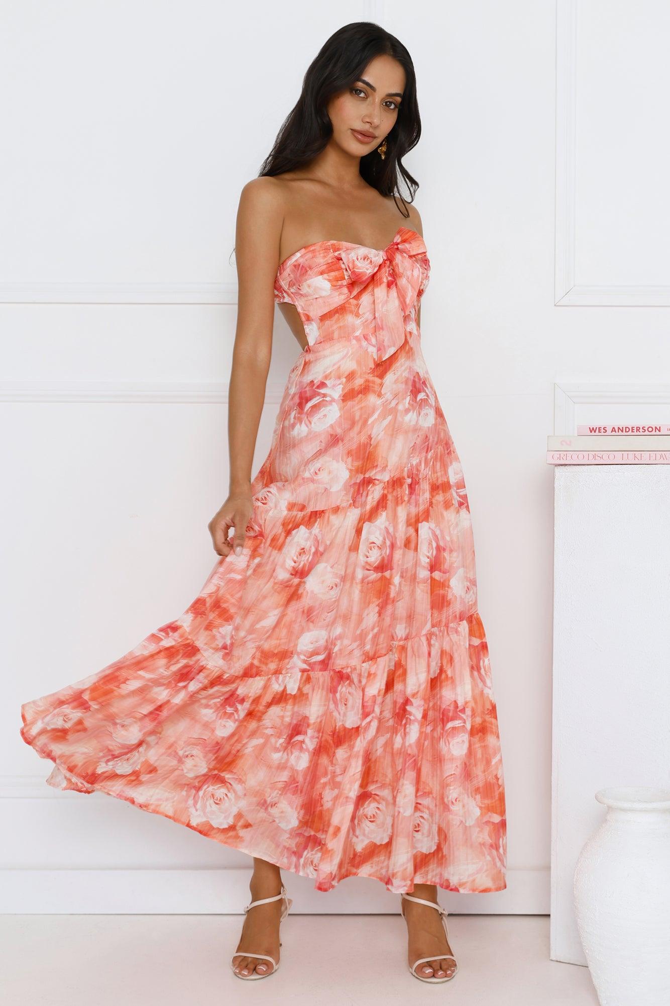 Wear The Style Strapless Maxi Dress Print Product Image