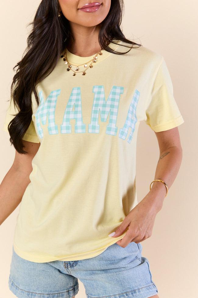 Mama Gingham Yellow Graphic Tee Product Image