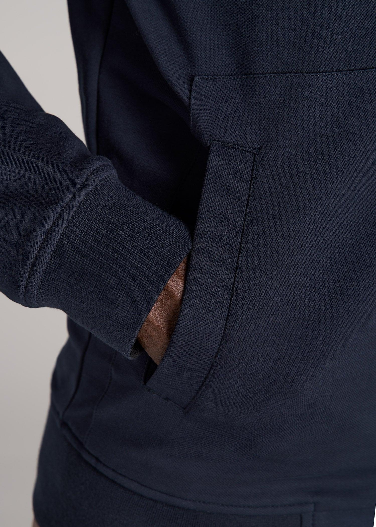 Reversible Bomber Jacket for Tall Men in Black and Navy Male Product Image