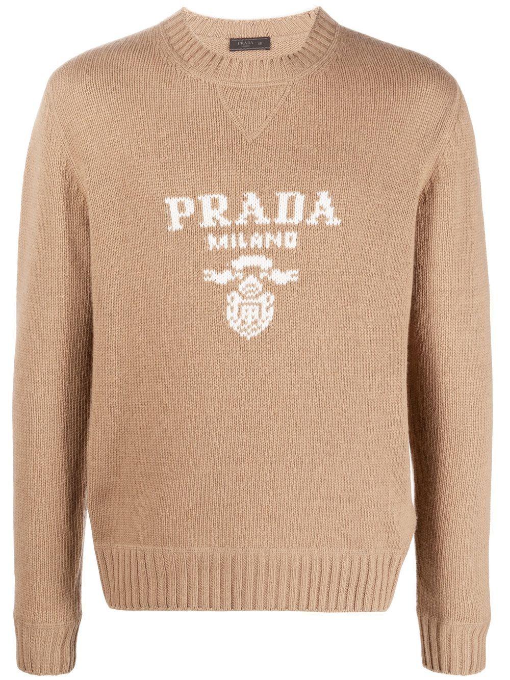 logo-intarsia cashmere-wool jumper Product Image
