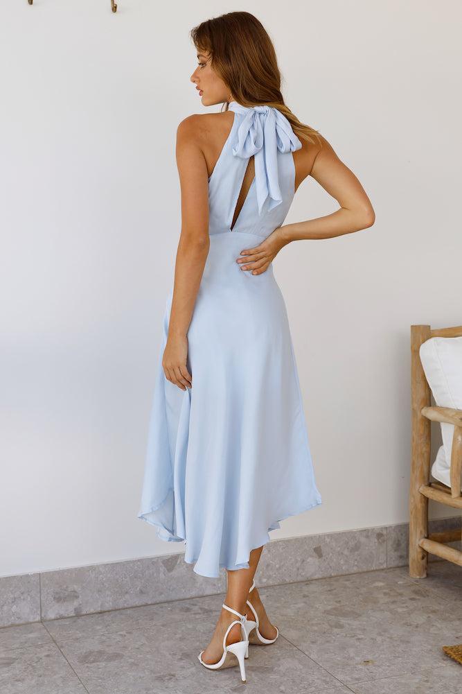 No Tears Here Maxi Dress Steel Blue Product Image