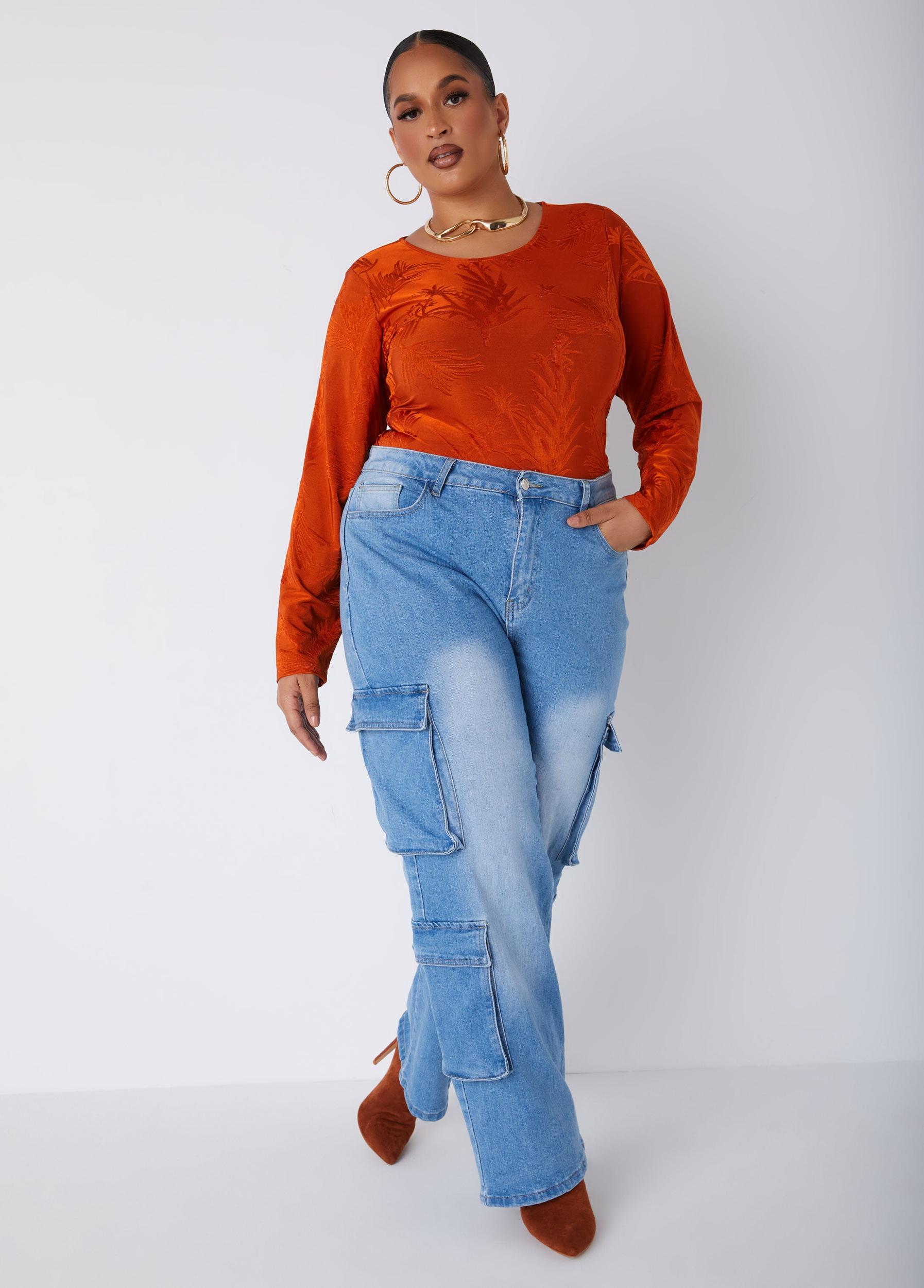 Palm Jacquard Knit Bodysuit Product Image