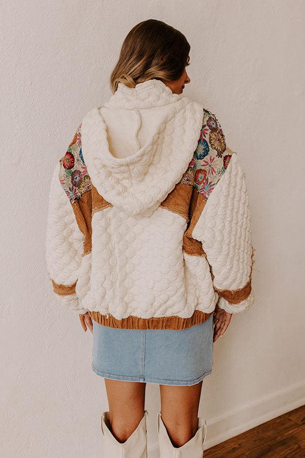 Cozy Couture Quilted Jacket in Ivory Product Image