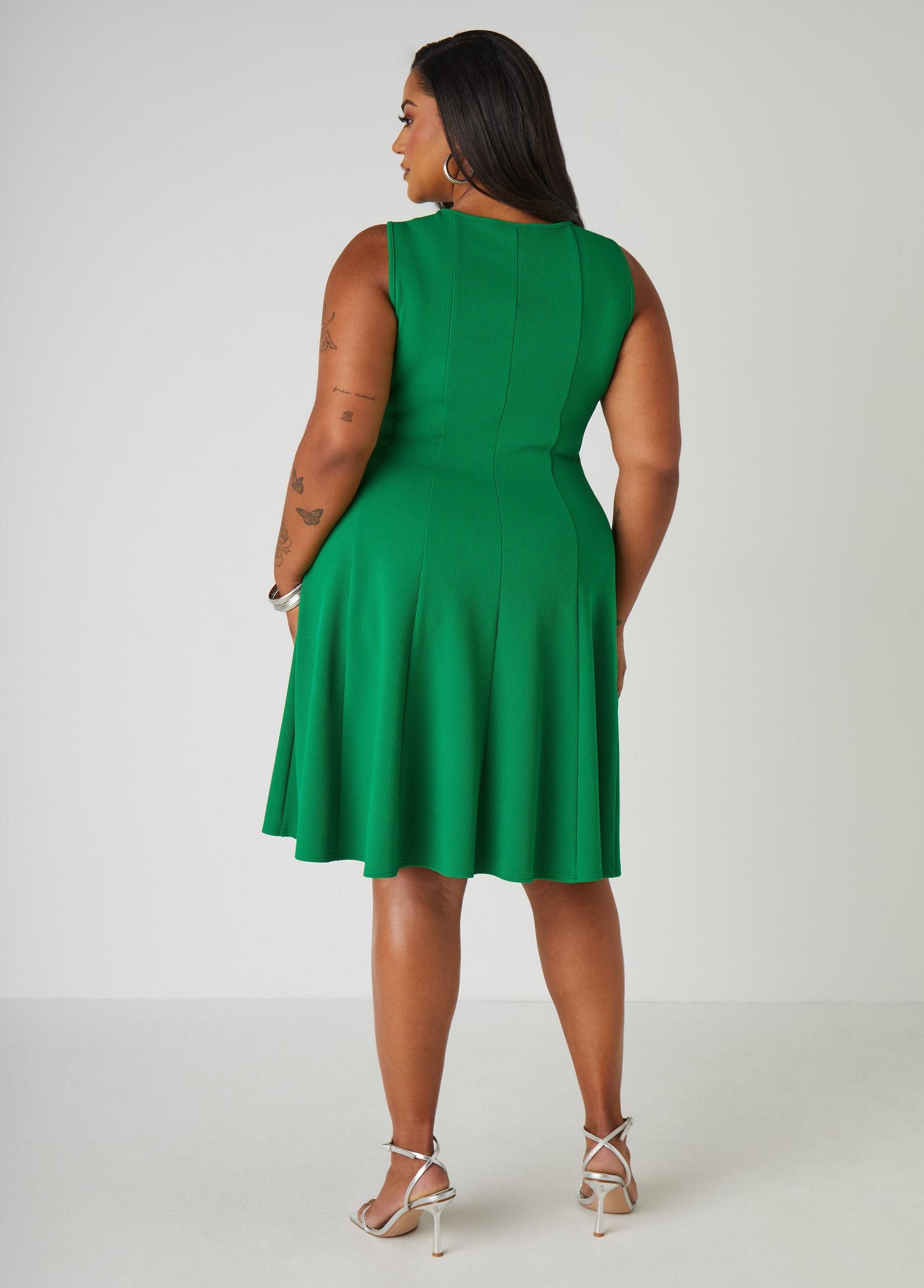 Textured Knit A Line Dress Product Image