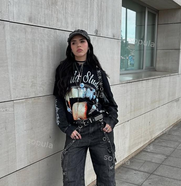 Sopula Studio Lips Diamond Graphic Cotton T-Shirt Product Image