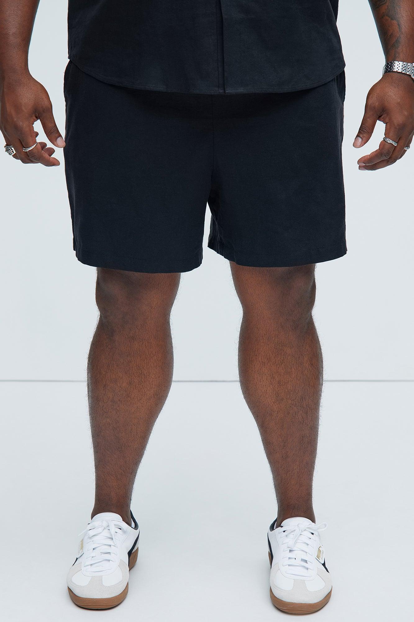 Bahamas Linen Shorts - Black Product Image