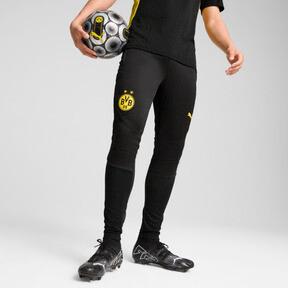 PUMA Borussia Dortmund Men's Training Pants in Black/Faster Yellow Product Image