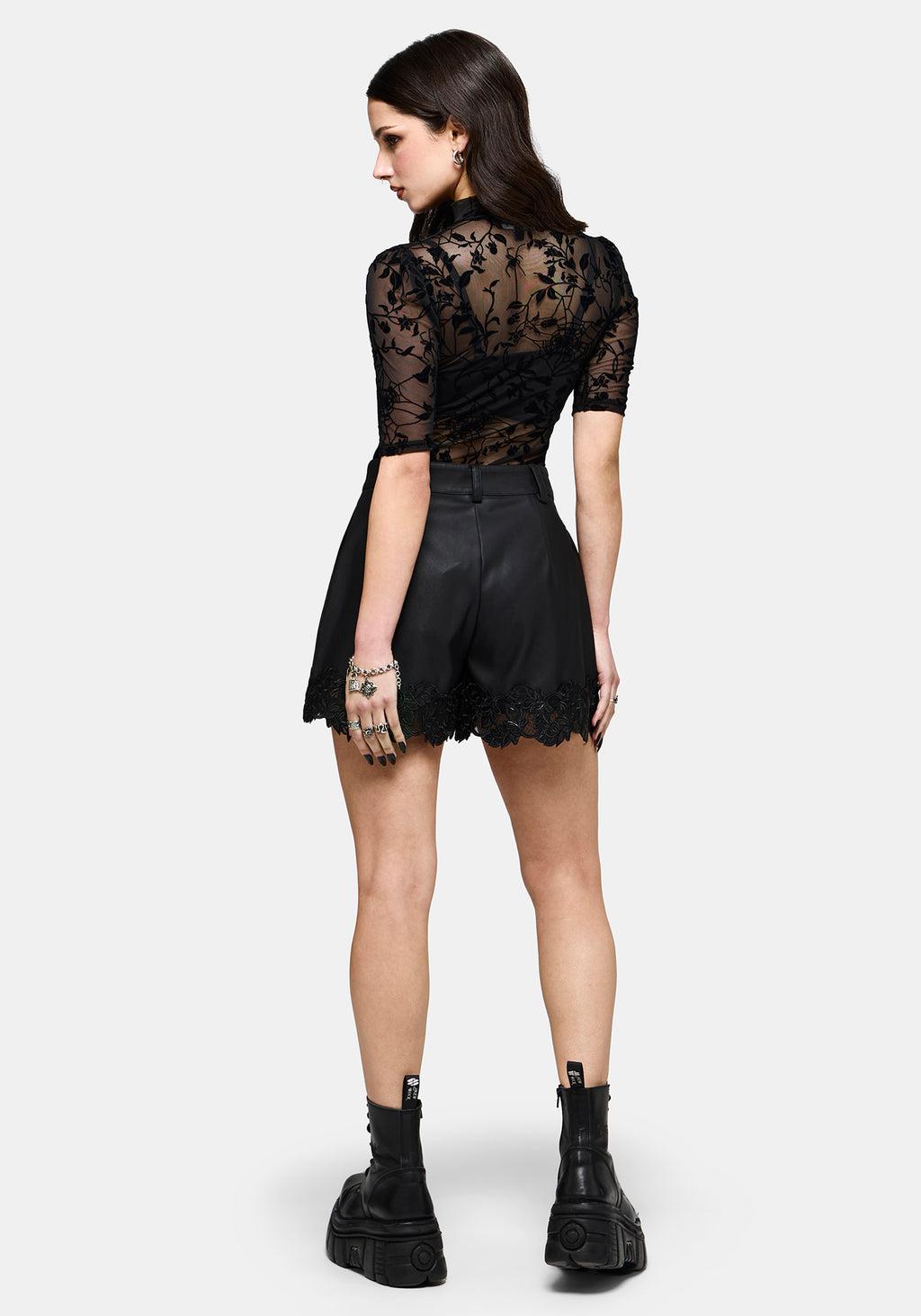 Caelith PU Leather Lace Short Product Image
