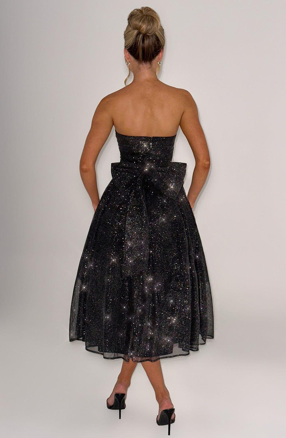 Marissa Midi Dress - Black Sparkle Product Image