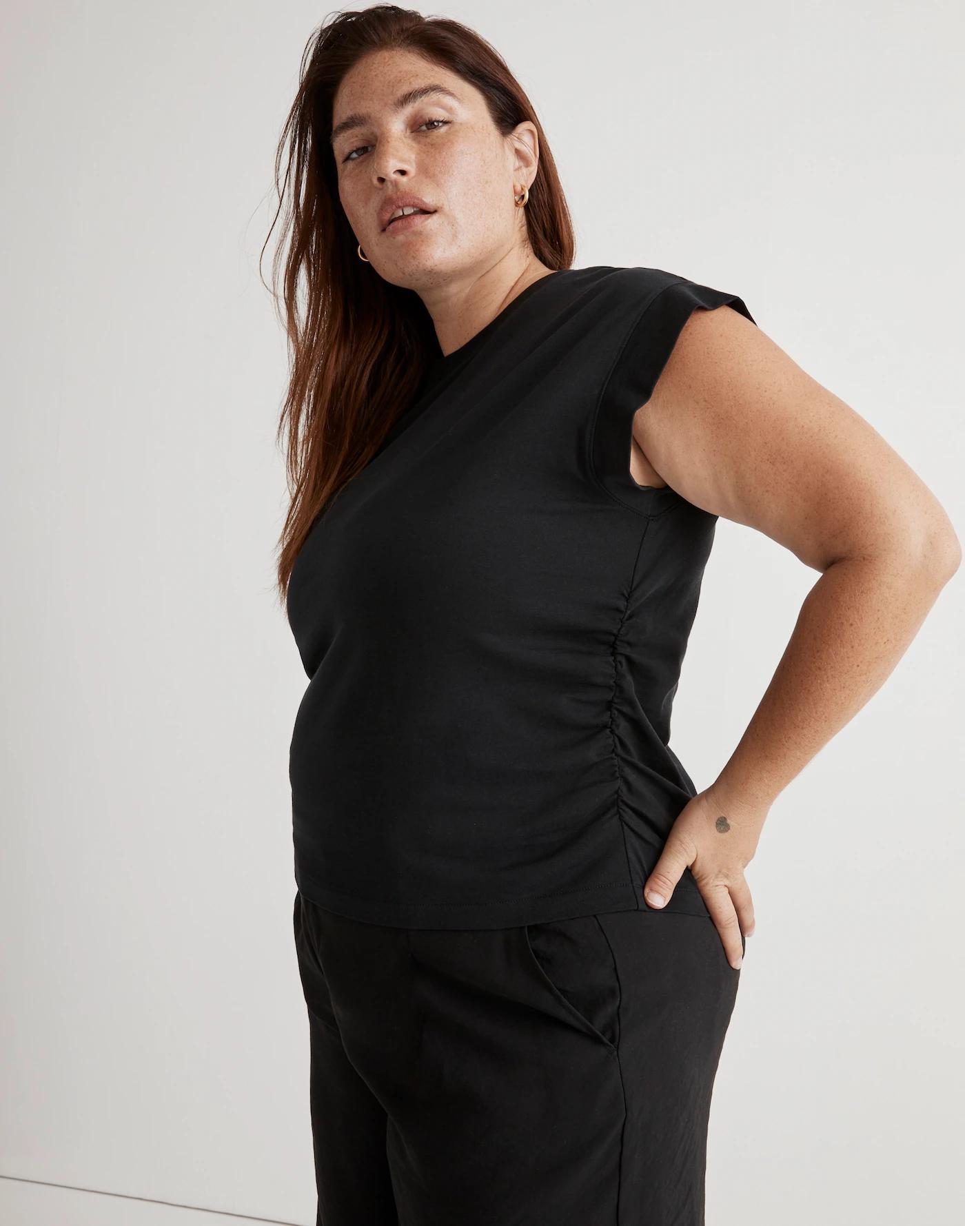 Plus Side-Cinch Muscle Tee Product Image