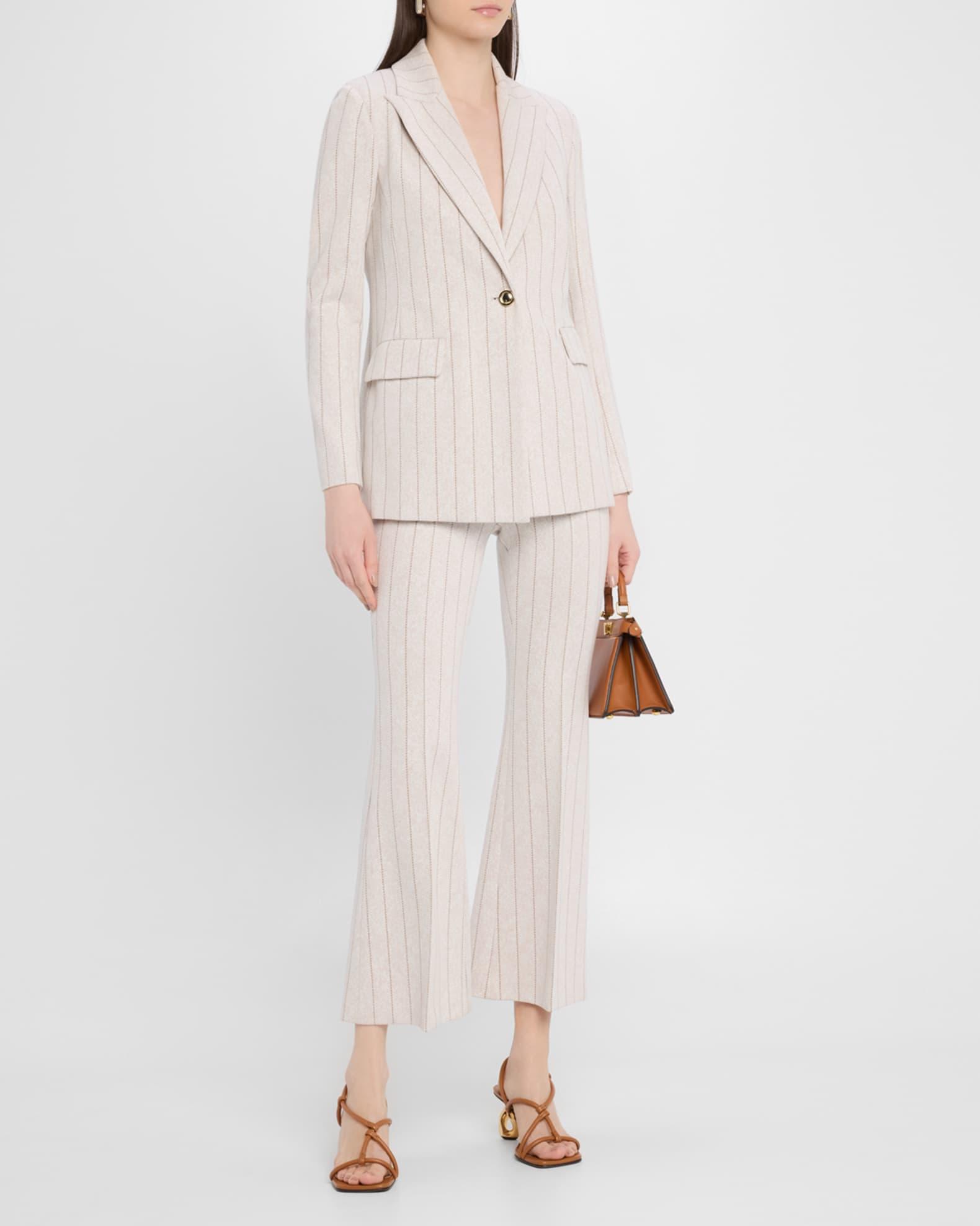 Pinstripe Single-Breasted Jacket Product Image