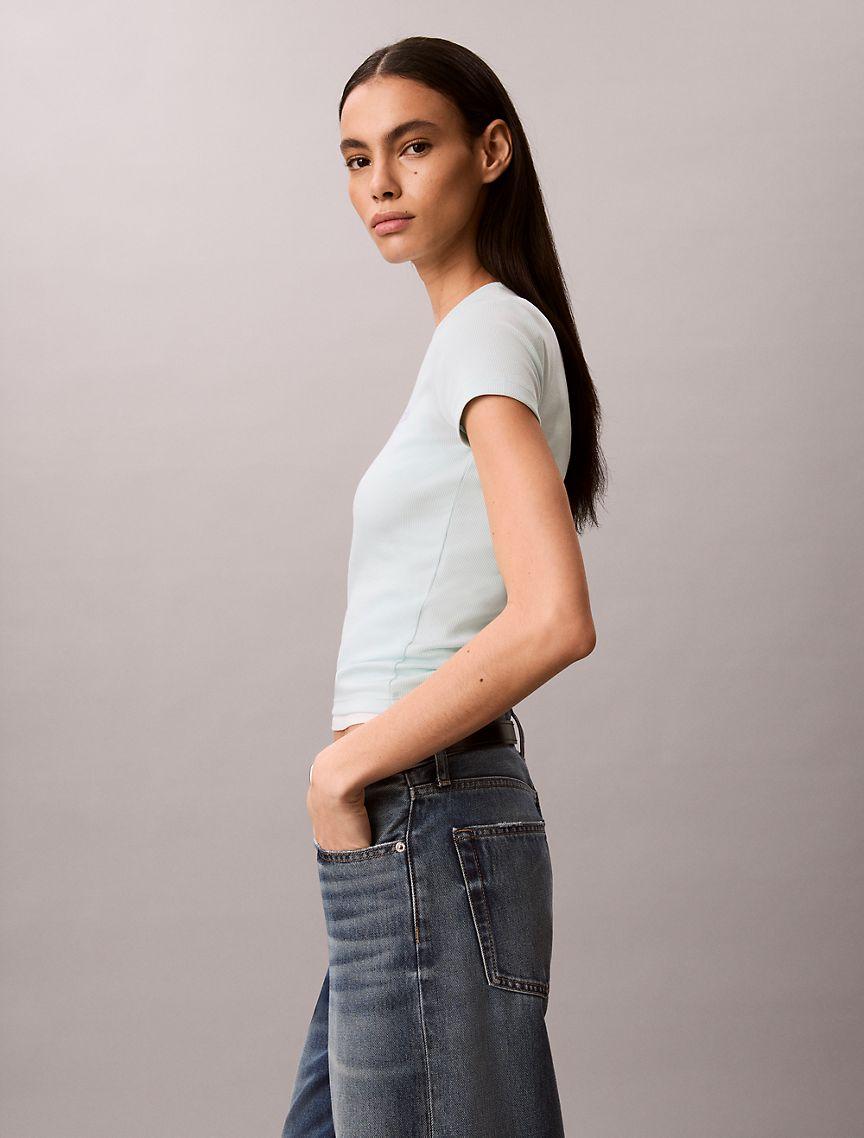 Contour Rib Logo Graphic Slim T-Shirt Product Image