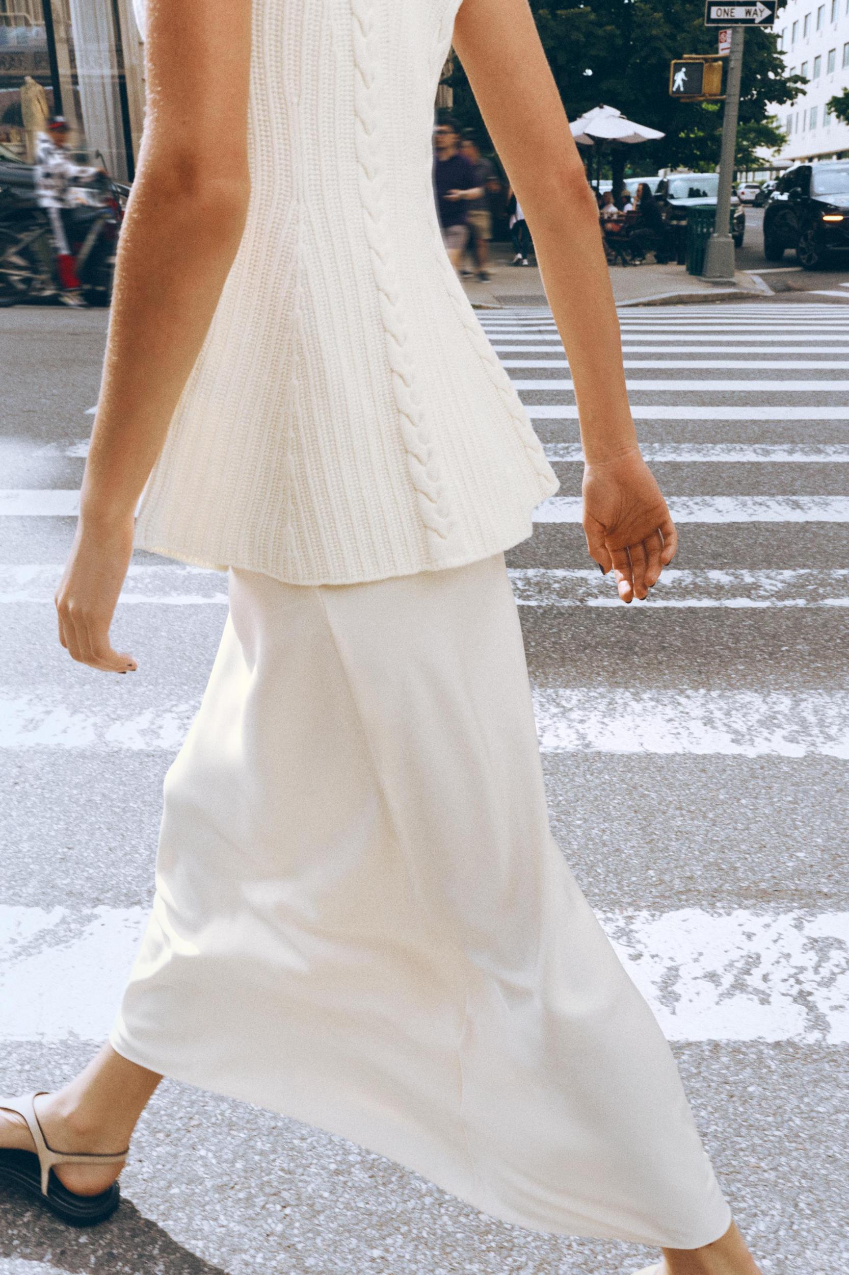 SATIN MIDI SKIRT Product Image