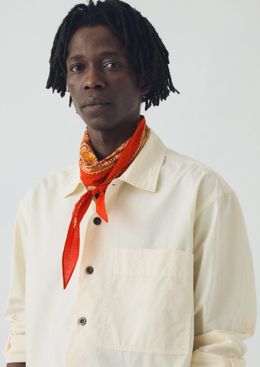 Paisley Print Cotton Bandana | Nasturtium Product Image