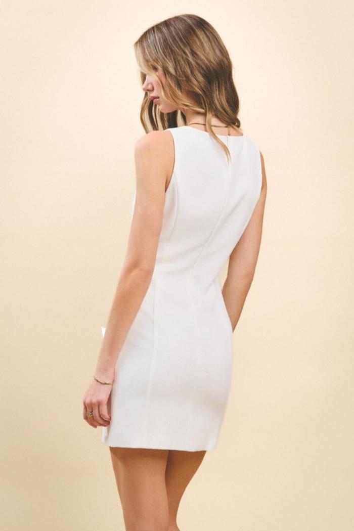 S/L Bow Det Mini Dress Product Image