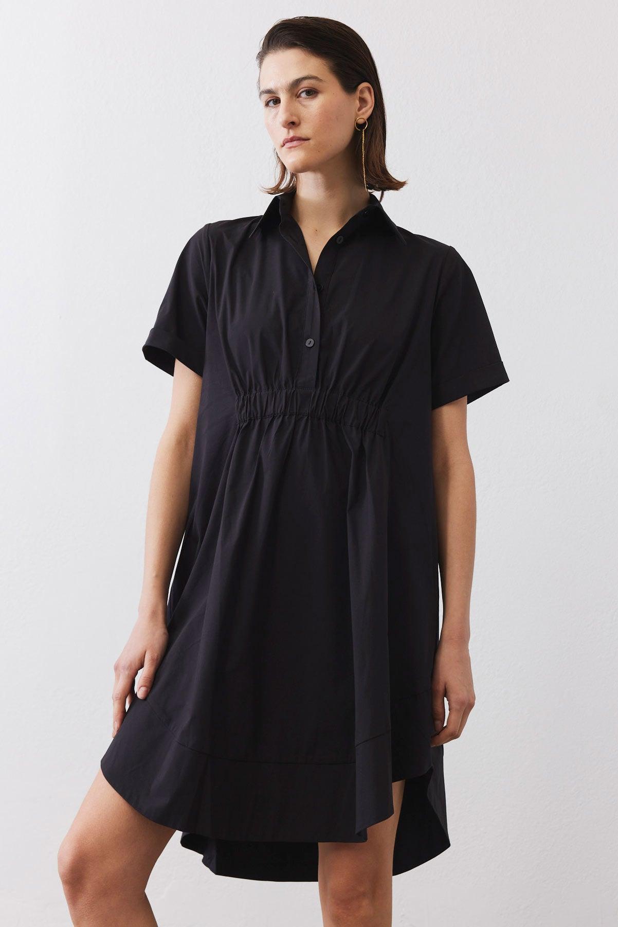 Oversized Pinch Waist Poplin Dress Product Image