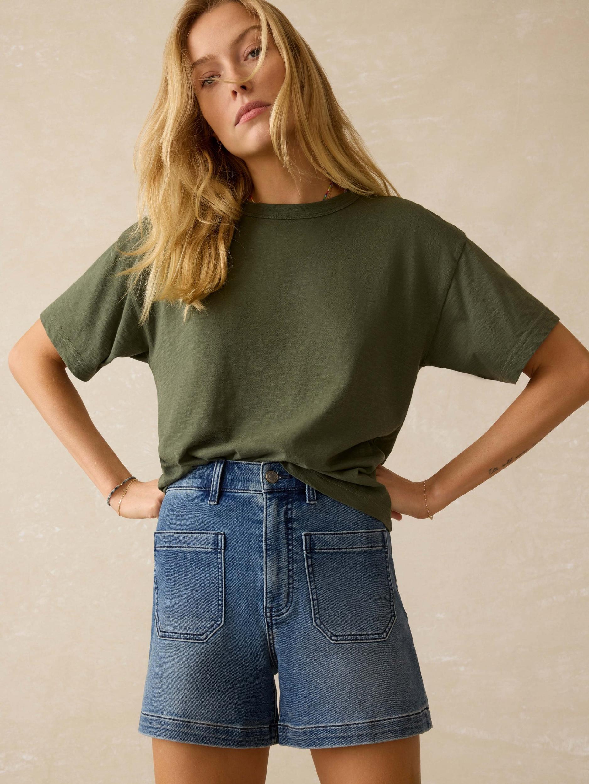 Sunwashed Regenerative Cotton Vintage Tee - Thyme Product Image