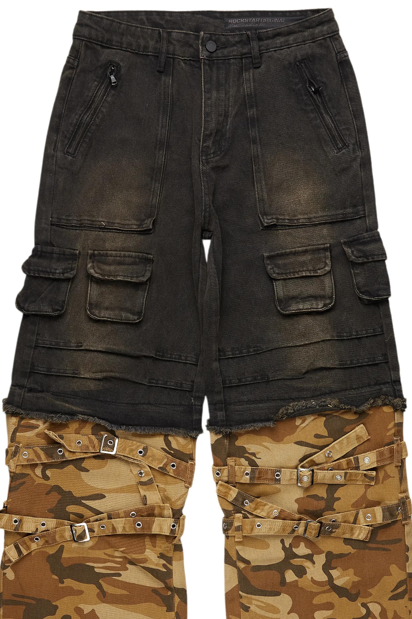 Exxus Dark Grey Baggy Fit Jean Male Product Image