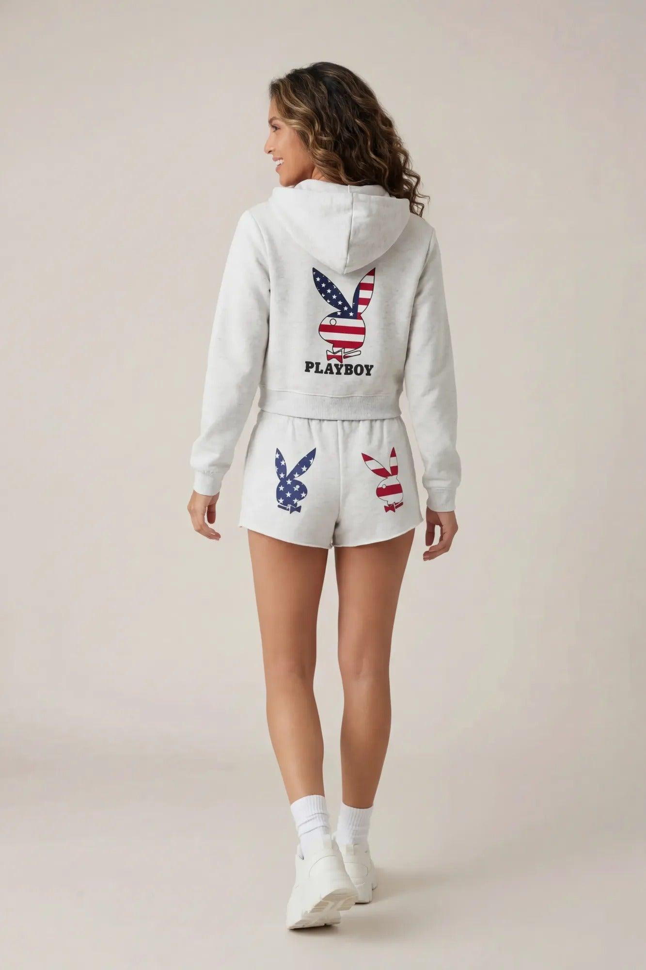 Playboy USA Graphic Fleece Zip-Up Hoodie Female Product Image