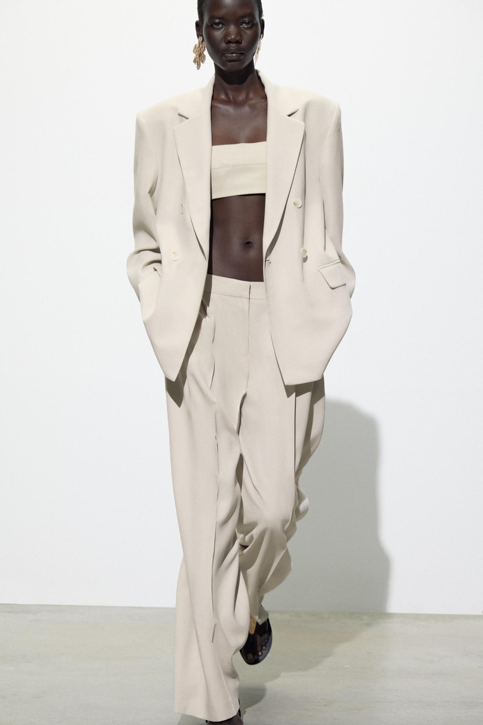 PLEATED WIDE LEG PANTS Product Image