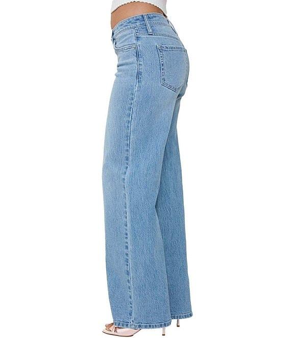YMI Jeanswear Luxe Bella Asymmetrical Wide Leg Jeans Product Image