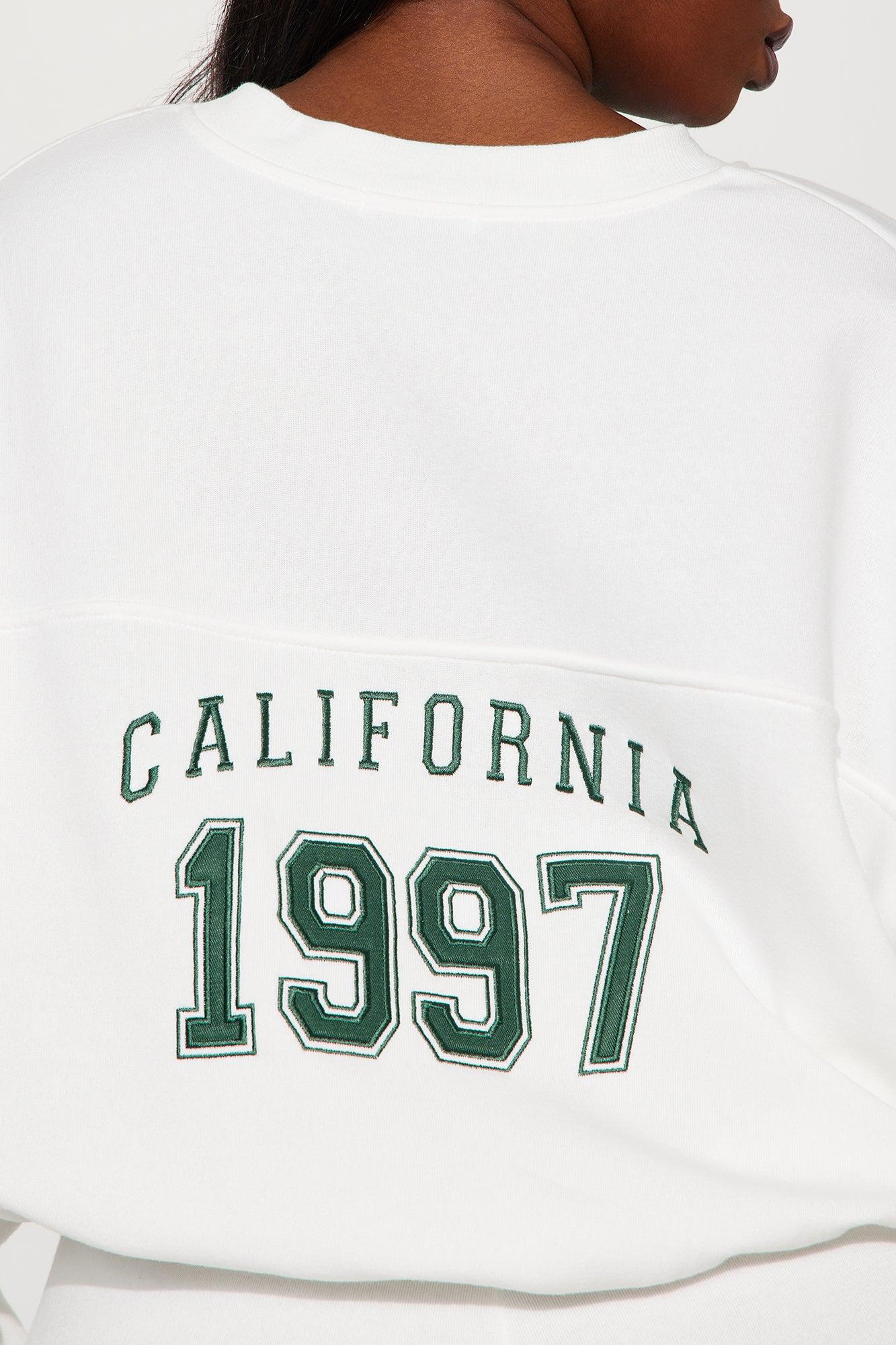 California Dreaming Athletic Sweatshirt - White Product Image