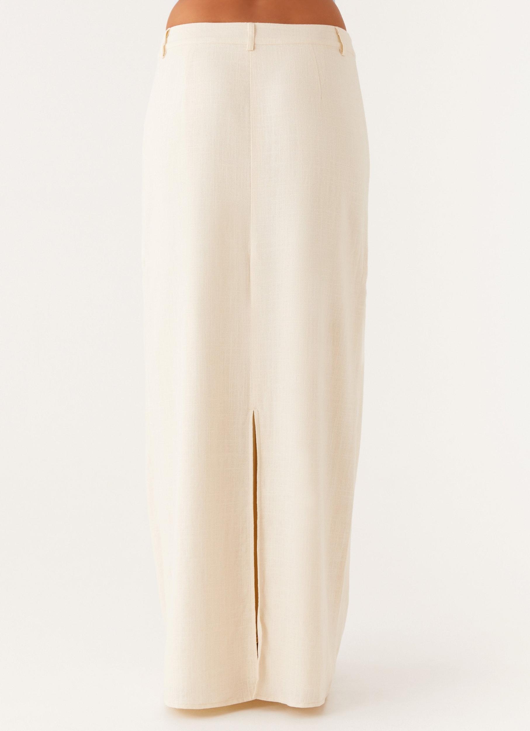 Celeste Linen Maxi Skirt - Ivory Product Image