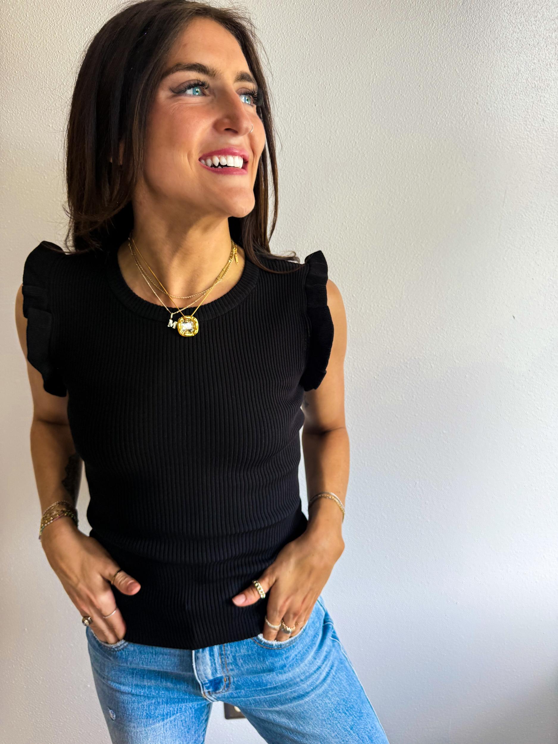 Ruffle Sleeve Tanks Product Image