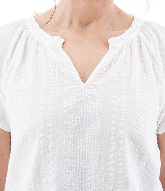 Aventura Colmar Split V Neckline Short Sleeve Blouse Product Image