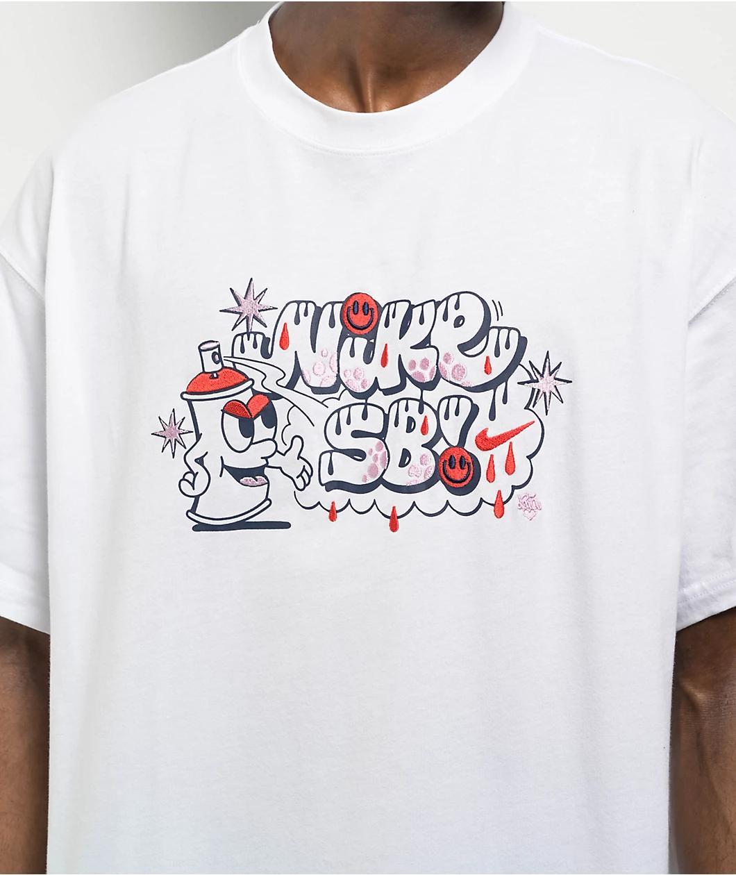 Nike SB Spray Can White T-Shirt Product Image