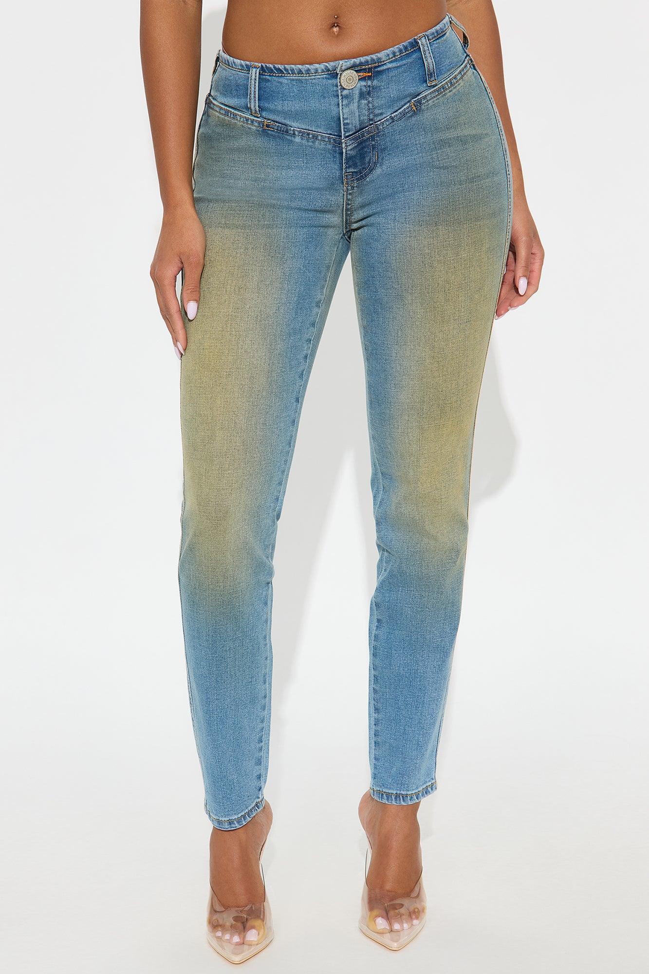 Von Dutch Low Rise Tinted Skinny Jeans - Light Wash Female Product Image