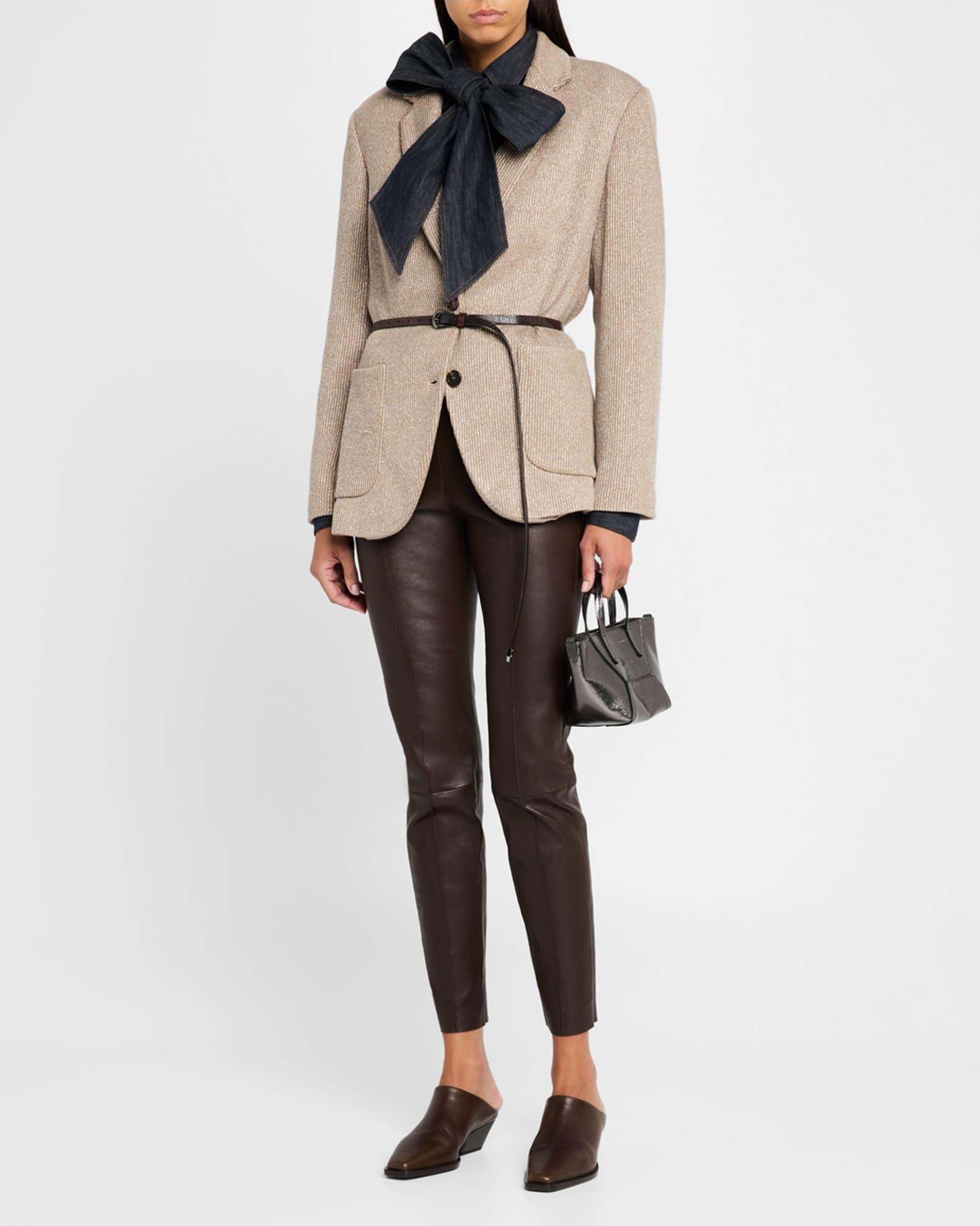 Lightweight Denim Shirt With Removable Bow Product Image