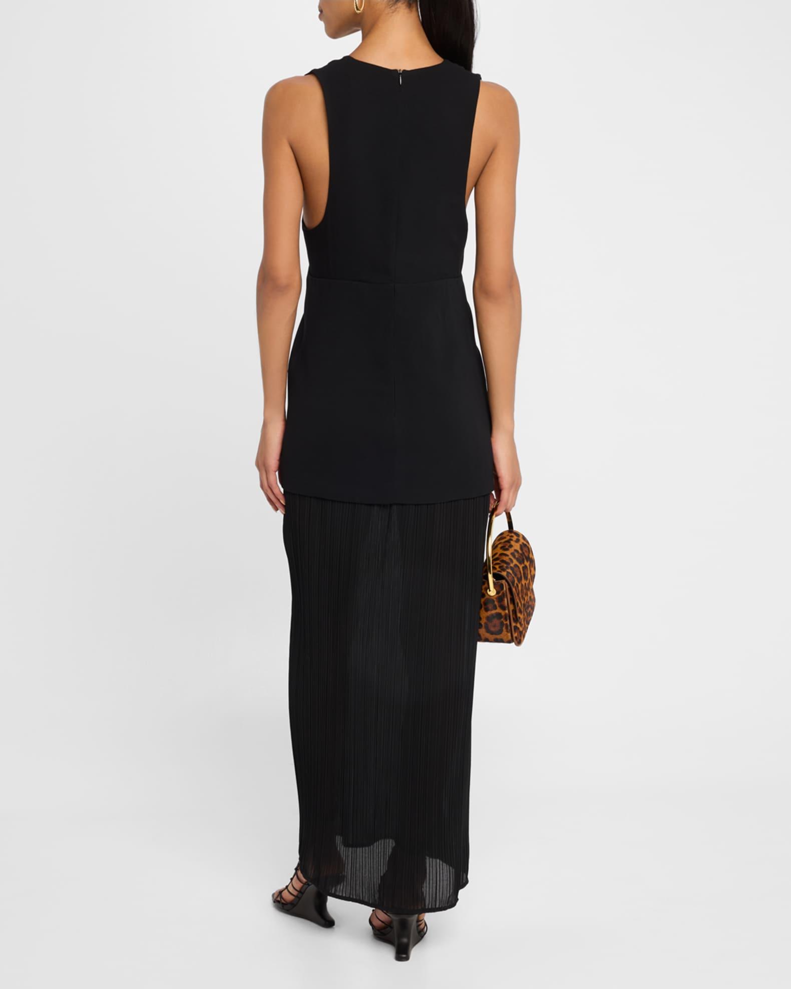 Chloe Mixed-Media Shift Dress Product Image