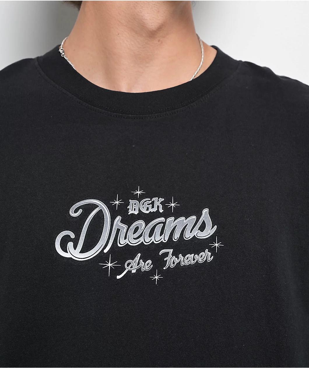 DGK Dreams Are Forever Heavyweight Vintage Black T-Shirt Product Image